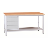 Artikelbild 1 für Gürkan Werkbank lichtgrau 3 Schubladen 160,0 x 60,0 x 84,0 cm, Artikelnummer 561353