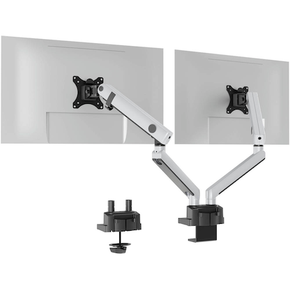 Artikelbild 2 für DURABLE Monitor-Halterung SELECT PLUS 509723 silber für 2 Monitore, Tischklemme, Tischbohrung, Artikelnummer 888352