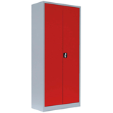 Artikelbild 1 für LÜLLMANN Stahlschrank 530334 feuerrot, lichtgrau 80,0 x 38,3 x 180,0 cm, aufgebaut, Artikelnummer 182596