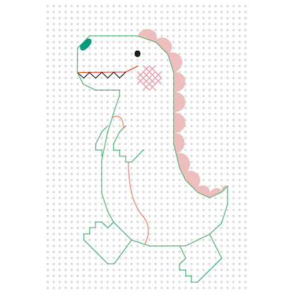 Artikelbild 3 für folia Stickbild Stickkarton Animal weiß, Artikelnummer 287506