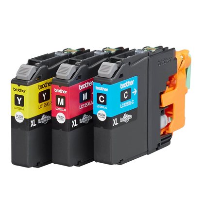 Artikelbild 3 für brother LC-125XLC/M/Y cyan, magenta, gelb Druckerpatronen, 3er-Set, Artikelnummer 889469