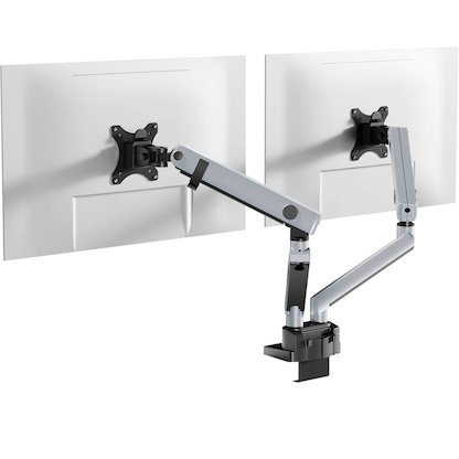 Artikelbild 3 für DURABLE Monitor-Halterung SELECT PLUS 509723 silber für 2 Monitore, Tischklemme, Tischbohrung, Artikelnummer 888352