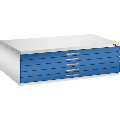 Artikelbild 4 für CP 7200 Planschrank lichtgrau, enzianblau 5 Schubladen 135,0 x 96,0 x 42,0 cm, Artikelnummer 682649