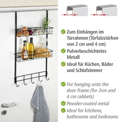 Artikelbild 4 für WENKO Türregal schwarz 39,0 x 10,0 x 75,0 cm, Artikelnummer 531527