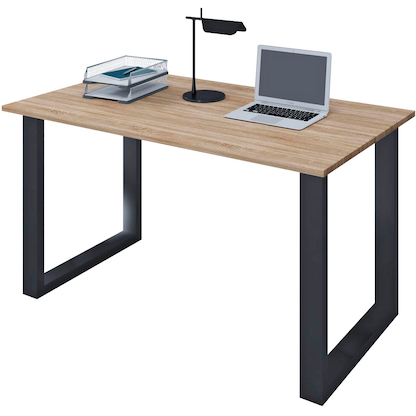 Artikelbild 6 für VCM my office Lona Schreibtisch sonoma-eiche rechteckig, U-Fuß-Gestell schwarz 110,0 x 80,0 cm, Artikelnummer 973545
