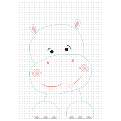 Artikelbild 5 für folia Stickbild Stickkarton Animal weiß, Artikelnummer 287506