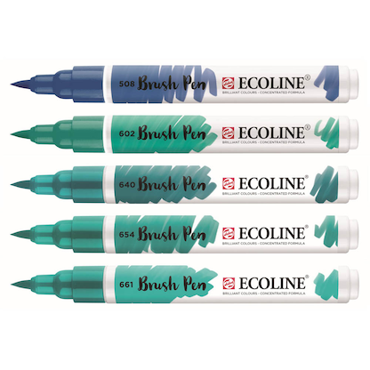 Artikelbild 7 für Talens ECOLINE® Brush-Pens grün, 5 St., Artikelnummer 926410