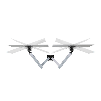 Artikelbild 5 für DURABLE Monitor-Halterung SELECT PLUS 509723 silber für 2 Monitore, Tischklemme, Tischbohrung, Artikelnummer 888352