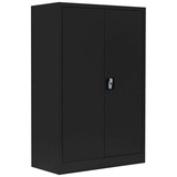 Artikelbild 1 für LÜLLMANN Metallschrank 530329 tiefschwarz 92,5 x 42,2 x 120,0 cm, aufgebaut, Artikelnummer 182628