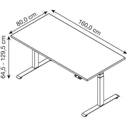 Artikelbild 2 für BaseLite Büromöbel-Set grafit, Artikelnummer 364119