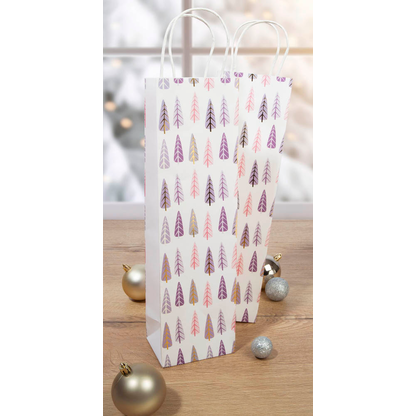 Artikelbild 3 für 5 SIGEL Geschenktüten für Flaschen Pine trees Motiv 10,0 x 35,0 cm, Artikelnummer 627459
