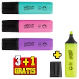 Artikelbild 1 für 3 + 1 GRATIS: office discount Textmarker farbsortiert, 3 St. + GRATIS Textmarker, gelb, Artikelnummer 670794