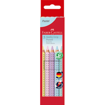 Artikelbild 10 für FABER-CASTELL Jumbo Grip Pastell Buntstifte farbsortiert, 5 St., Artikelnummer 100196