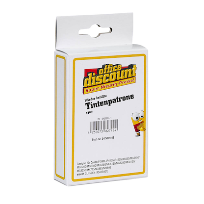 Artikelbild 2 für office discount cyan Druckerpatrone kompatibel zu Canon CLI-526 C, Artikelnummer 545099