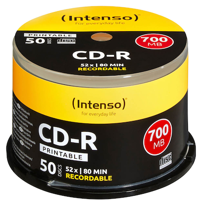 Artikelbild 15 für 50 Intenso CD-R 700 MB bedruckbar, Artikelnummer 767905