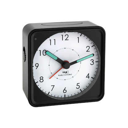 Artikelbild für TFA® Funkwecker Picco weiß schwarz Kunststoff 7,5 x 7,5 cm, Artikelnummer 915020