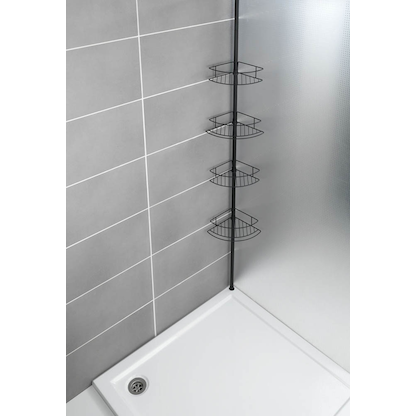 Artikelbild 4 für WENKO Teleskop-Duschregal Dolcedo schwarz 31,0 x 23,0 x 65,0-275,0 cm, Artikelnummer 803922