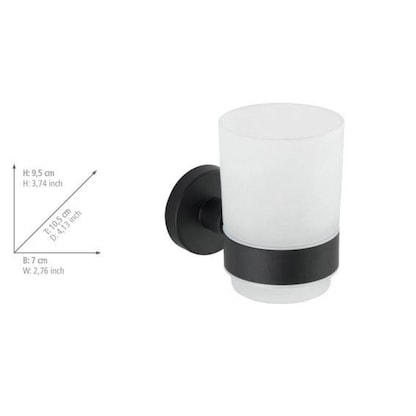 Artikelbild 4 für WENKO Zahnputzbecher Uno Bosio schwarz, matt, Artikelnummer 806061