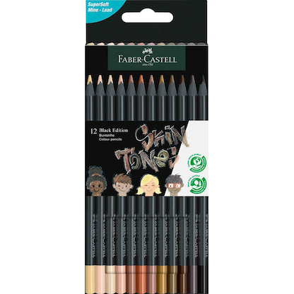 Artikelbild 16 für FABER-CASTELL Black Edition Skin Tones Buntstifte farbsortiert, 12 St., Artikelnummer 100349