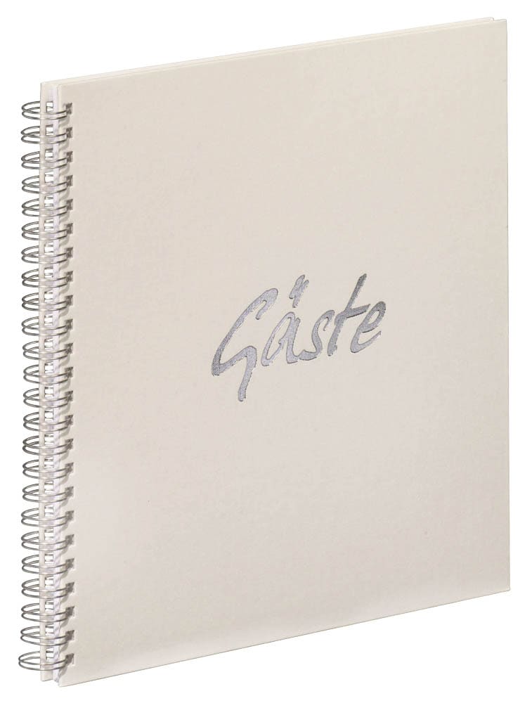 Pagna Gästebuch Orange – Mit Leineneinband, 180 Seiten, Silberprägung, Für Hochzeit, Geburtstag & Events
