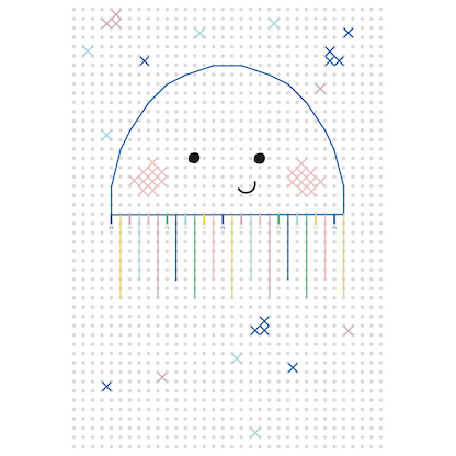 Artikelbild 8 für folia Stickbild Stickkarton Animal weiß, Artikelnummer 287506