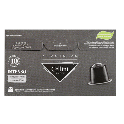 Artikelbild 3 für Cellini ESPRESSO INTENSO Kaffeekapseln, Arabica- und Robustabohnen kräftig, 30 Portionen, Artikelnummer 720694