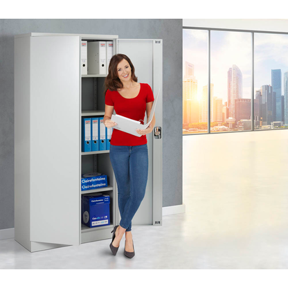 Artikelbild 9 für AKTION: Gürkan Stahlschrank 100064 lichtgrau 92,0 x 42,0 x 195,0 cm, zerlegt, Artikelnummer 118253