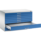 Artikelbild 1 für CP 7100 Planschrank lichtgrau, enzianblau 8 Schubladen 110,0 x 76,5 x 76,0 cm, Artikelnummer 682486