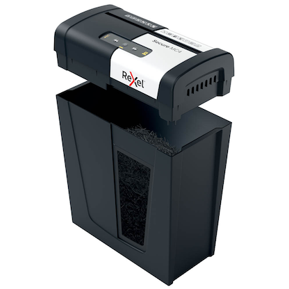 Artikelbild 3 für Rexel Secure MC4 Aktenvernichter mit Partikelschnitt P-5, 2 x 15 mm, bis 4 Blatt, schwarz, Artikelnummer 437174