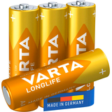 Artikelbild 1 für 4 VARTA Batterien LONGLIFE Mignon AA 1,5 V, Artikelnummer 399442