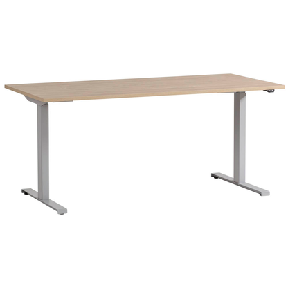 Artikelbild 18 für MÖBELPARTNER Antero elektrisch höhenverstellbarer Schreibtisch eiche rechteckig, T-Fuß-Gestell silber 160,0 x 75,0 cm, Artikelnummer 172526