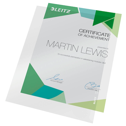 Artikelbild 7 für AKTION: 10 LEITZ Sichthüllen 4100 Premium DIN A4 glasklar glatt 0,15 mm mit Prämie nach Registrierung, Artikelnummer 386312