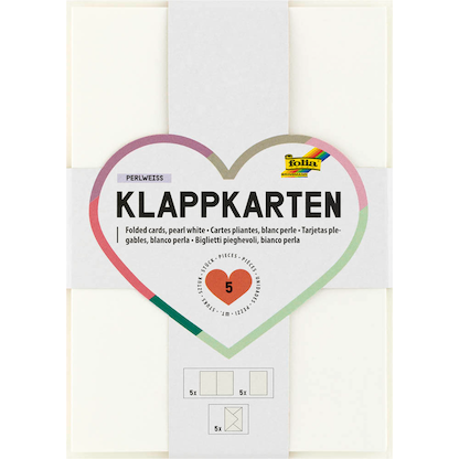 Artikelbild 4 für 5 folia Faltkarten mit Briefumschlägen DIN A6 perlweiß, Artikelnummer 690527
