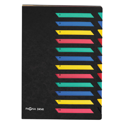 Artikelbild für PAGNA Ordnungsmappe 12 Fächer schwarz, Artikelnummer 436360