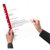 Artikelbild 1 für 25 Expro Klemmschienen mit Abheftleiste rot DIN A4 30 Blatt, Artikelnummer 332338