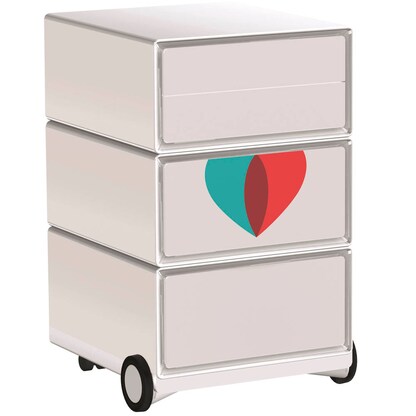 Artikelbild für PAPERFLOW easyBox Business Rollcontainer weiß, bunt 4 Auszüge 39,0 x 43,6 x 64,2 cm, Artikelnummer 214803