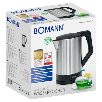 Artikelbild 3 für BOMANN Wasserkocher WKS 3002 CB schwarz 1,5 l 2.200 W, Artikelnummer 729008