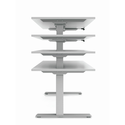 Artikelbild 6 für HAMMERBACHER XDKB19 elektrisch höhenverstellbarer Schreibtisch ahorn rechteckig, C-Fuß-Gestell silber 180,0 x 80,0 cm, Artikelnummer 838173