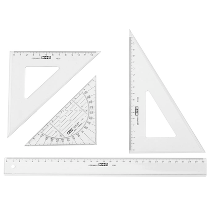 Artikelbild für M + R Lineal-Set transparent, Artikelnummer 164311