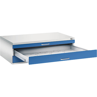 Artikelbild für CP 7200 Planschrank lichtgrau, enzianblau 3 Schubladen 135,0 x 96,0 x 42,0 cm, Artikelnummer 682587