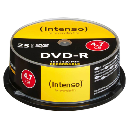 Artikelbild 18 für 25 Intenso DVD-R 4,7 GB, Artikelnummer 827048