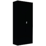 Artikelbild 1 für LÜLLMANN Metallschrank 530339 tiefschwarz 80,0 x 38,3 x 180,0 cm, aufgebaut, Artikelnummer 182739