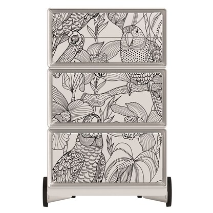 Artikelbild 3 für PAPERFLOW easyBox Tropical Rollcontainer weiß, bunt 4 Auszüge 39,0 x 43,6 x 64,2 cm, Artikelnummer 215877