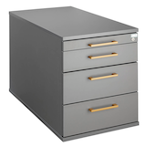 Artikelbild 1 für HAMMERBACHER Solid Rollcontainer grafit 4 Auszüge 42,8 x 80,0 x 51,2 cm, Artikelnummer 297992