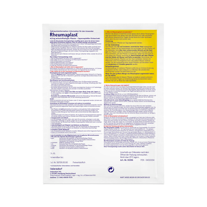 Artikelbild 2 für Wärmepflaster Rheumaplast® 1596 12,0 x 18,0 cm, 2 St., Artikelnummer 577427