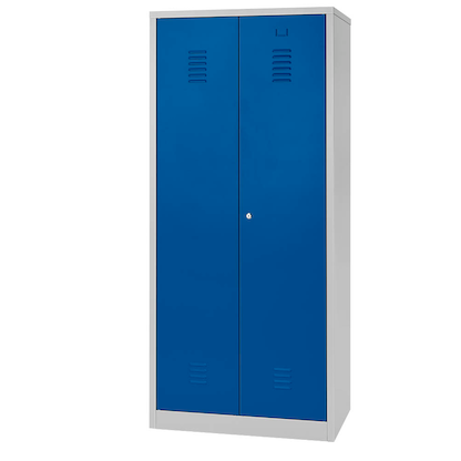 Artikelbild 7 für Gürkan Putzmittelschrank 104528 lichtgrau, enzianblau 80,0 x 50,0 x 180,0 cm, aufgebaut, Artikelnummer 242774