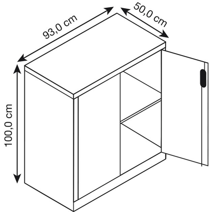 Artikelbild 2 für CP Stahlschrank 8821-000 S10203 lichtgrau, enzianblau 93,0 x 50,0 x 100,0 cm, aufgebaut, Artikelnummer 414336