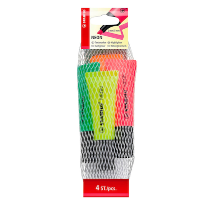 Artikelbild 23 für STABILO NEON Textmarker farbsortiert, 4 St., Artikelnummer 764878