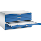 Artikelbild 1 für CP 7200 Planschrank lichtgrau, enzianblau 10 Schubladen 135,0 x 96,0 x 76,0 cm, Artikelnummer 682637