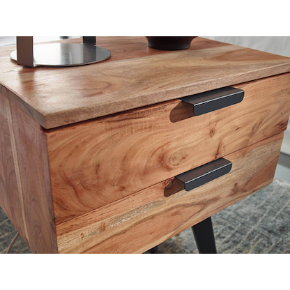 Artikelbild 5 für WOHNLING Nachttisch Massivholz akazie 47,0 x 35,0 x 65,0 cm, Artikelnummer 908034